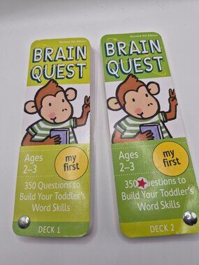 Brain Quest My First Ages 2-3 Flash Card Decks 1 & 2 Revised 4th Edition